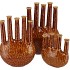 INGA JAHRA BROWN VASE OVAL TUBE ACTIVE GLAZE 23X10X27CM NM