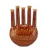 INGA JAHRA BROWN VASE OVAL TUBE ACTIVE GLAZE 28X12X39CM NM