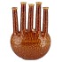 INGA JAHRA BROWN VASE OVAL TUBE ACTIVE GLAZE 34X15X47CM NM