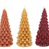 CANDLE FROSTY X-MAS TREE AUTUMN SPICES 8X16CM ASS