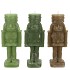CANDLE FROSTY NUTCRACKER GREEN MIX 6X6X16CM