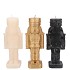 CANDLE FROSTY NUTCRACKER BLACK MIX 4X4X12CM