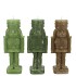 CANDLE FROSTY NUTCRACKER GREEN MIX 4X4X12CM