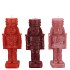 CANDLE FROSTY NUTCRACKER RED MIX 4X4X12CM