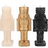 CANDLE FROSTY NUTCRACKER BLACK MIX 7X7X20CM