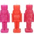 CANDLE FROSTY NUTCRACKER FUCHSIA MIX 7X7X20CM