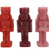 CANDLE FROSTY NUTCRACKER RED MIX 7X7X20CM