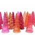 TWINKLE FUCHSIA MIX GLASS TREE LIGHTS ASS 9X22CM NM
