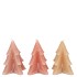 CANDLE FROSTY PINE TREE WARM SAND MIX 6X8CM ASS