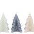CANDLE FROSTY PINE TREE GREY MIX 9X12CM ASS