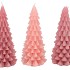 CANDLE FROSTY X-MAS TREE SWEETS PINK MIX 9X20CM ASS