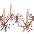 COSMO COPPER MIX CANDLE HOLDER SNOWFLAKE ASS 17X17X15CM