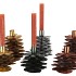COSMO AUTUMN MIX CANDLE HOLDER PINE CONE ASS 12X12X15CM