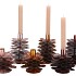 COSMO COPPER MIX CANDLE HOLDER PINE CONE ASS 12X12X15CM