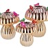 BIRD MUSHROOM VASE METALIC GOLD ASS 14X14X20CM NM
