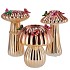 BIRD MUSHROOM VASE METALIC GOLD ASS 16X16X25CM NM
