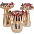 BIRD MUSHROOM VASE METALIC GOLD ASS 18X18X31CM NM