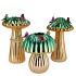 BIRD MUSHROOM VASE METALIC GREEN ASS 14X14X20CM NM