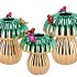 BIRD MUSHROOM VASE METALIC GREEN ASS 14X14X20CM NM