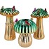 BIRD MUSHROOM VASE METALIC GREEN ASS 16X16X25CM NM