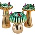 BIRD MUSHROOM VASE METALIC GREEN ASS 18X18X31CM NM