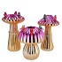 BIRD MUSHROOM VASE METALIC FUCHSIA ASS 14X14X20CM NM