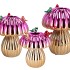 BIRD MUSHROOM VASE METALIC FUCHSIA ASS 14X14X20CM NM