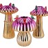 BIRD MUSHROOM VASE METALIC FUCHSIA ASS 18X18X31CM NM