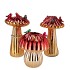 BIRD MUSHROOM VASE METALIC RED ASS 14X14X20CM NM