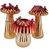 BIRD MUSHROOM VASE METALIC RED ASS 18X18X31CM NM