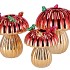 BIRD MUSHROOM VASE METALIC RED ASS 18X18X31CM NM