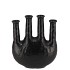 INGA JAHRA BLACK VASE OVAL TUBE 23X10X27CM NM