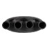 INGA JAHRA BLACK VASE OVAL TUBE 23X10X27CM NM