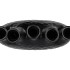 INGA JAHRA BLACK VASE OVAL TUBE 28X12X39CM NM