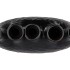 INGA JAHRA BLACK VASE OVAL TUBE 34X15X47CM NM