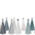 TWINKLE GREY MIX GLASS TREE LIGHTS BALL ASS 9X22CM NM