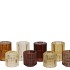 BICOLORE NATURAL BROWN MIX CANDLE H ASS SET OF 2 6X7CM NM