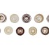 BICOLORE NATURAL BROWN MIX CANDLE H ASS SET OF 2 6X7CM NM