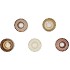 BICOLORE NATURAL BROWN MIX CANDLE H ASS SET OF 2 6X7CM