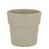 CERAMIC LIGHT KAKI POT ORCHID EDGE STRUCTURE 13CM