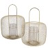CASABLANCA SAND LANTERN IRON GLASS 34X34X49CM