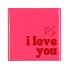 TILE PS I LOVE YOU PINK 10X10X1CM