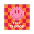 TILE LIFE IS GOOD PINK/ORANGE 10X10X1CM