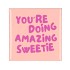 TILE YOU'RE DOING PURPLE 10X10X1CM