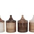 BICOLORE NATURAL BROWN MIX JARS ASS 11X17CM