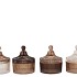 BICOLORE NATURAL BROWN MIX JARS ASS 11X13CM