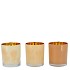 HILLY NATURAL BROWN MIX T-LIGHT GLASS ASS 7X8CM