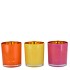 HILLY DUTCH ORANGE MIX T-LIGHT GLASS ASS 7X8CM