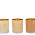 HILLY NATURAL BROWN MIX T-LIGHT GLASS ASS 9X10CM