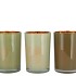 HILLY SUMMER GREEN MIX T-LIGHT GLASS ASS 10X13CM